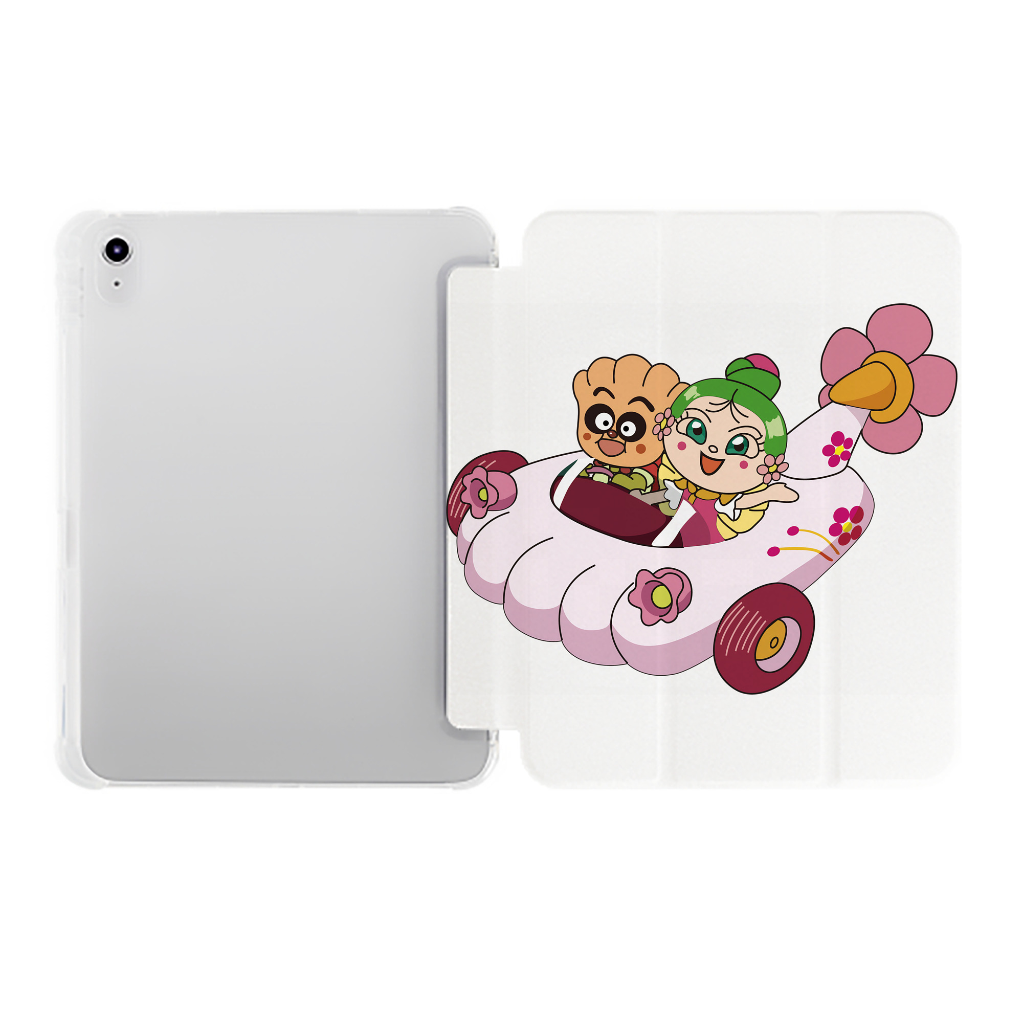 （画像用） アンパンマン Anpanman IPad ケース ペン収納付き 三つ折りスタンド PUレザー×シリコン 対応機種9.5/10.5/10.9インチ
